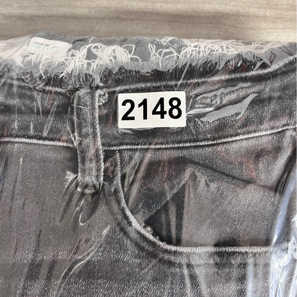 KanCan Distressed Black Ankle Frayed Jeans Womens 29 Waist Stretch Denim 2148 - Picture 8 of 8